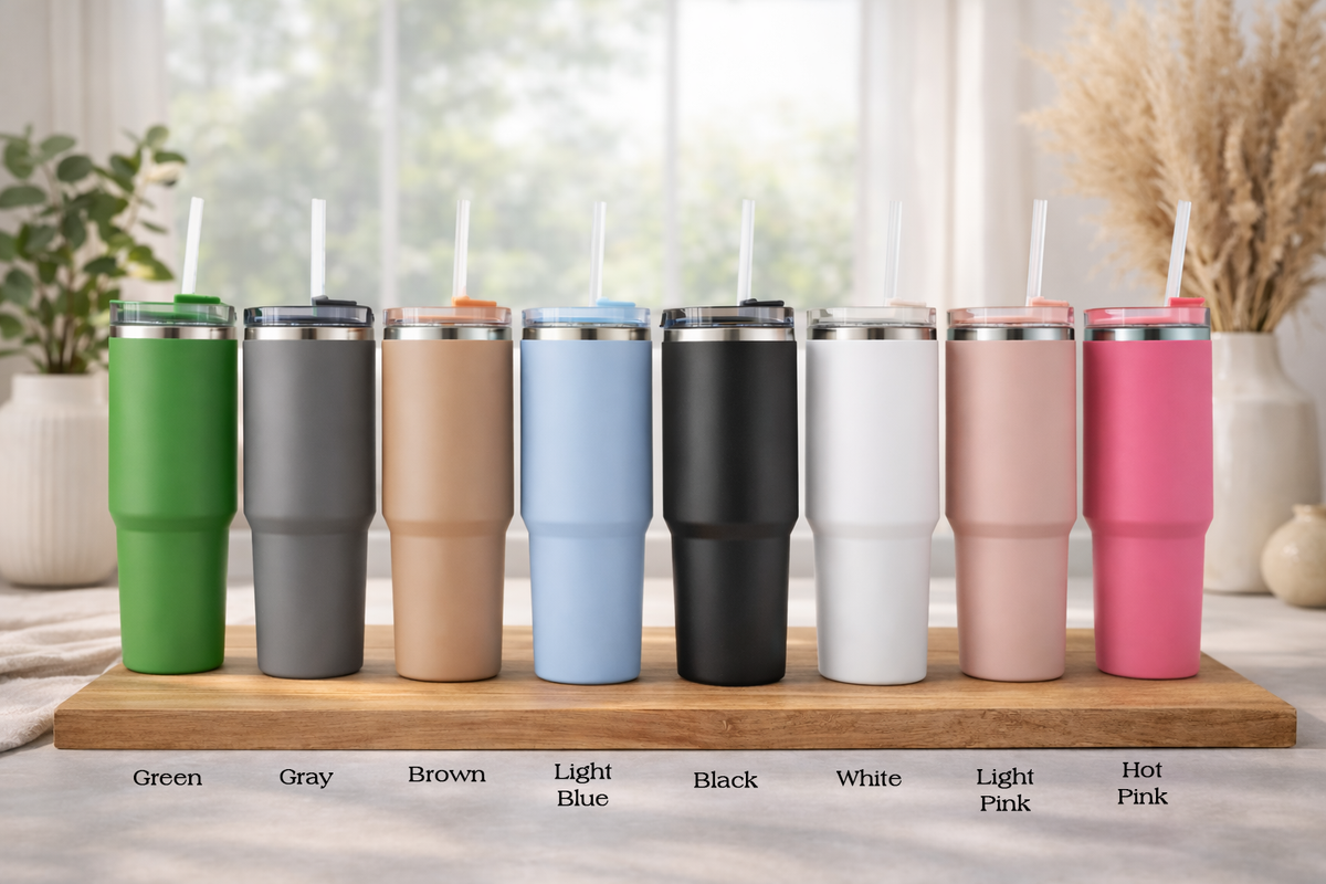 PKM Gengar Tie-Dye Insulated Stainless Steel Tumbler with Handle & Straw