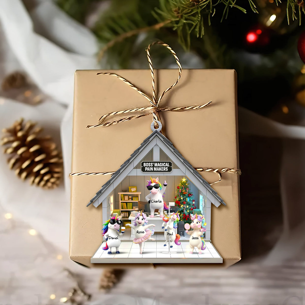 Unicorn Workday Chaos Ornament - Personalized Gifts For Officers 02OHLU151125