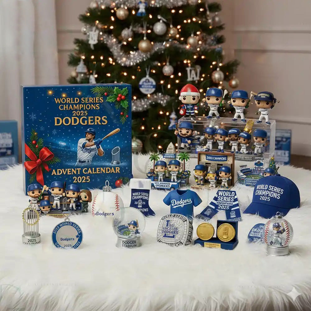 Dodgers World Series Champions 2025 Advent Calendar 24 Mini 2D Ornament
