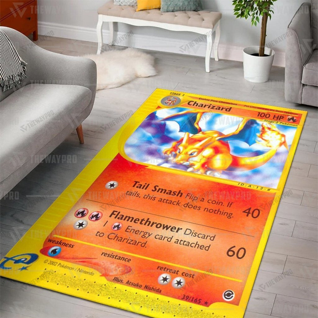 Anime Pkm Expedition Charizard Custom Rug / Small/(36X60)