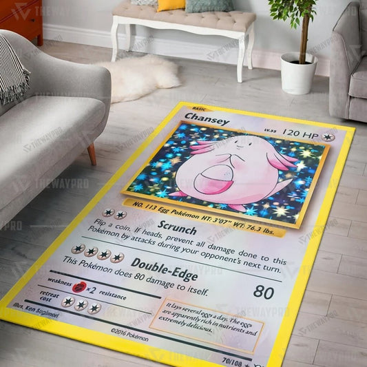 Anime Pkm Chansey Custom Rug / Small/(36X60)