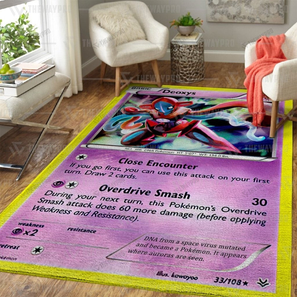 Pkm Deoxys Cosplay Custom Rug / Small/(36X60)
