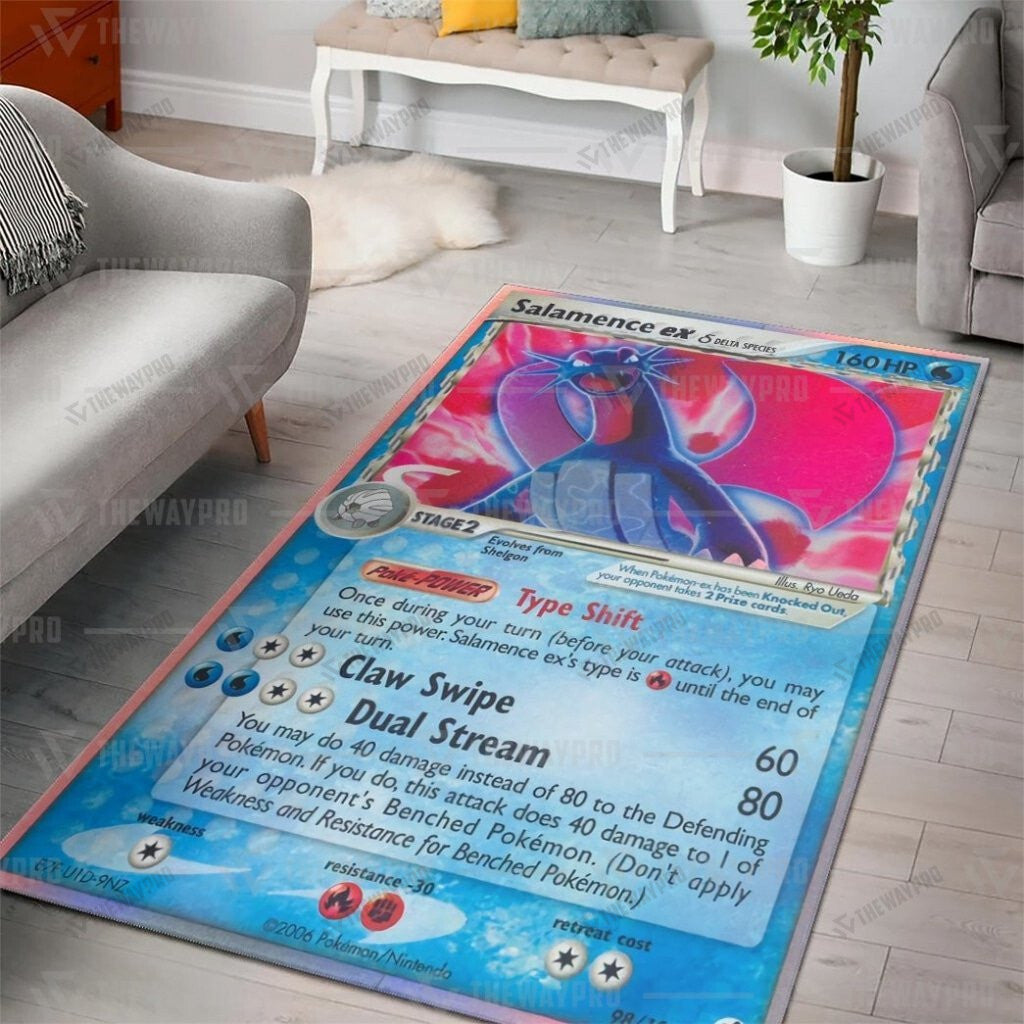 Anime Pkm Salamence Ex Custom Rug / Small/(36X60)