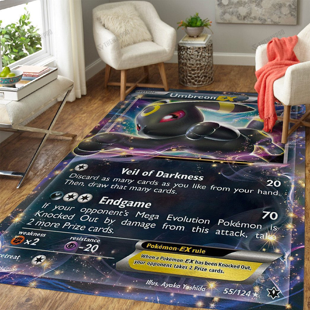 Anime Pkm Umbreon-Ex Custom Rug / Small/(36X60)