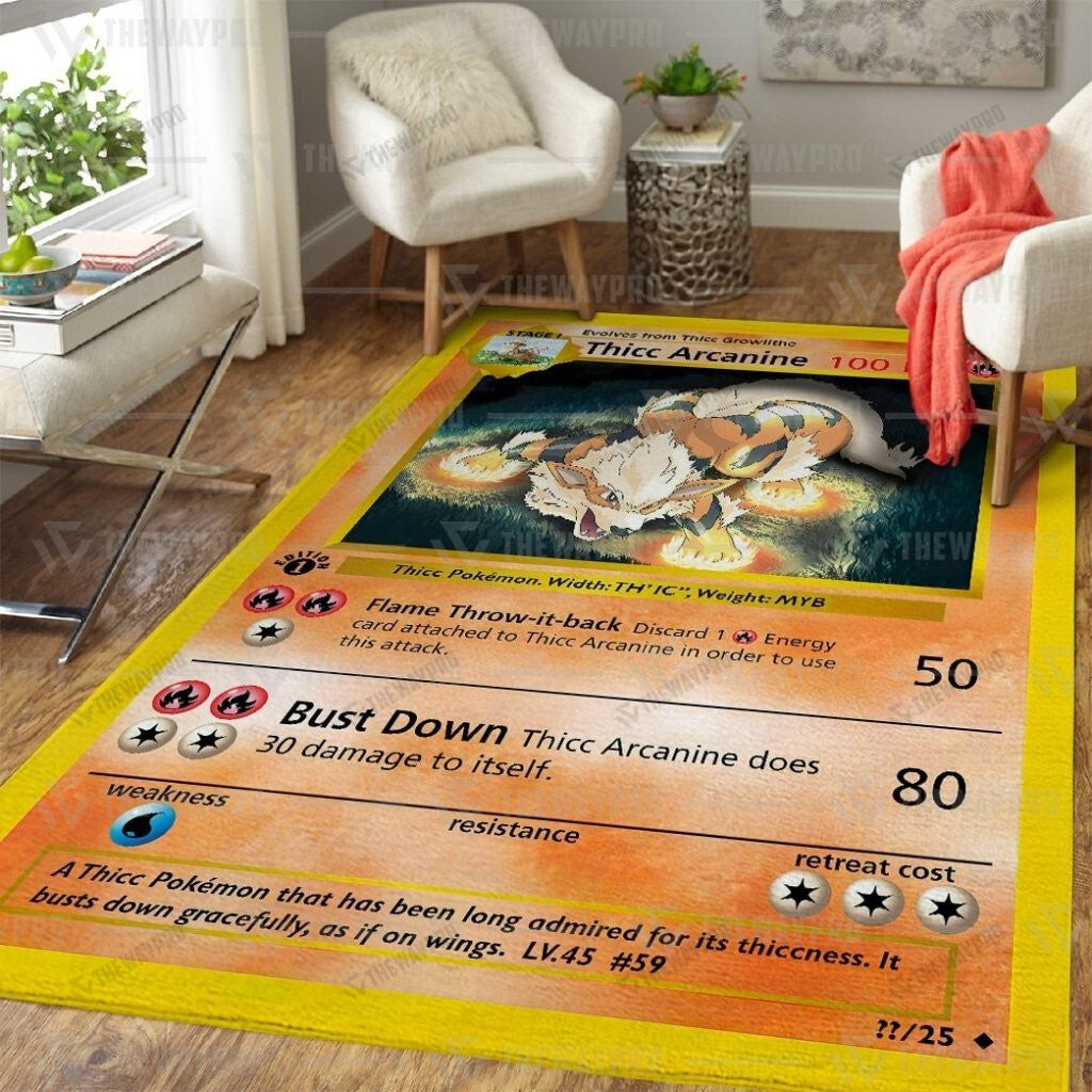 Anime Pkm Thicc Arcanine Custom Rug