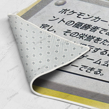Anime Pkm Pikachu Trophy Card Custom Rug Bl0404228