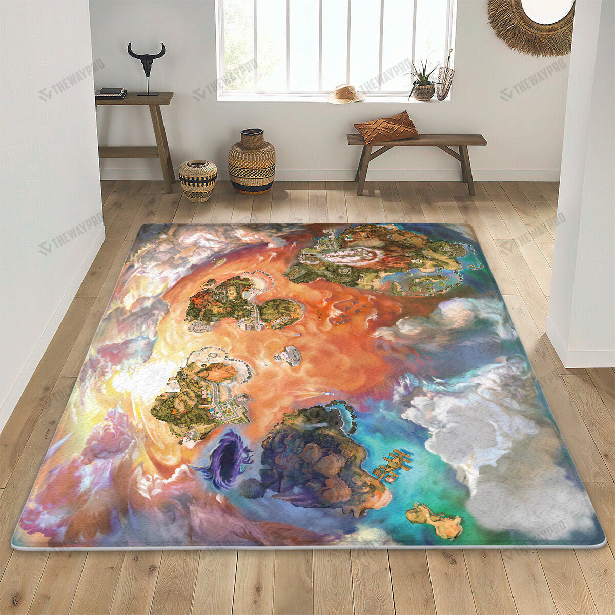Game Pkm Alola Region Custom Rug Bl2403227