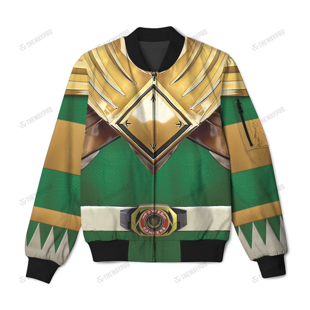 Mighty Morphin Power Rangers Green Ranger Custom Bomber Jacket