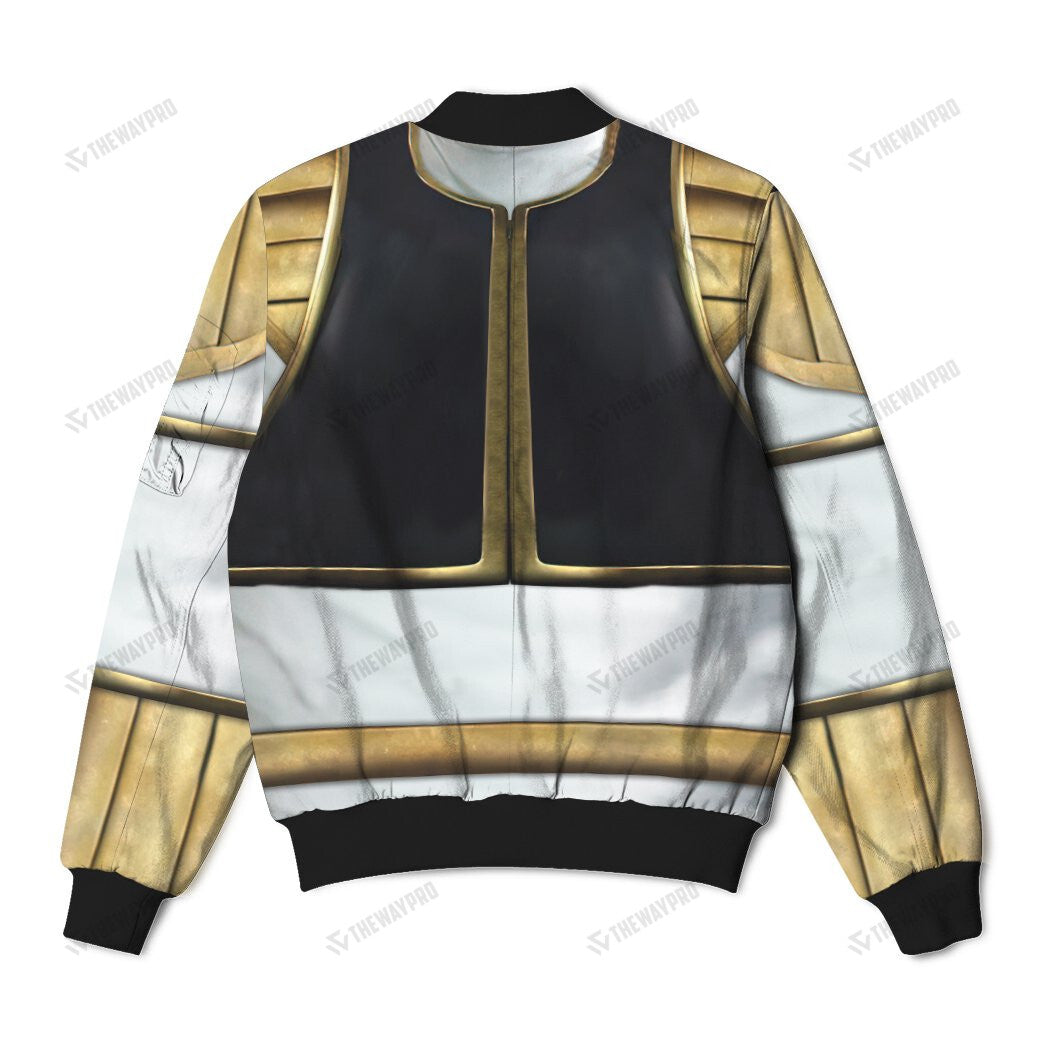 Mighty Morphin Power Rangers White Ranger Custom Bomber Jacket