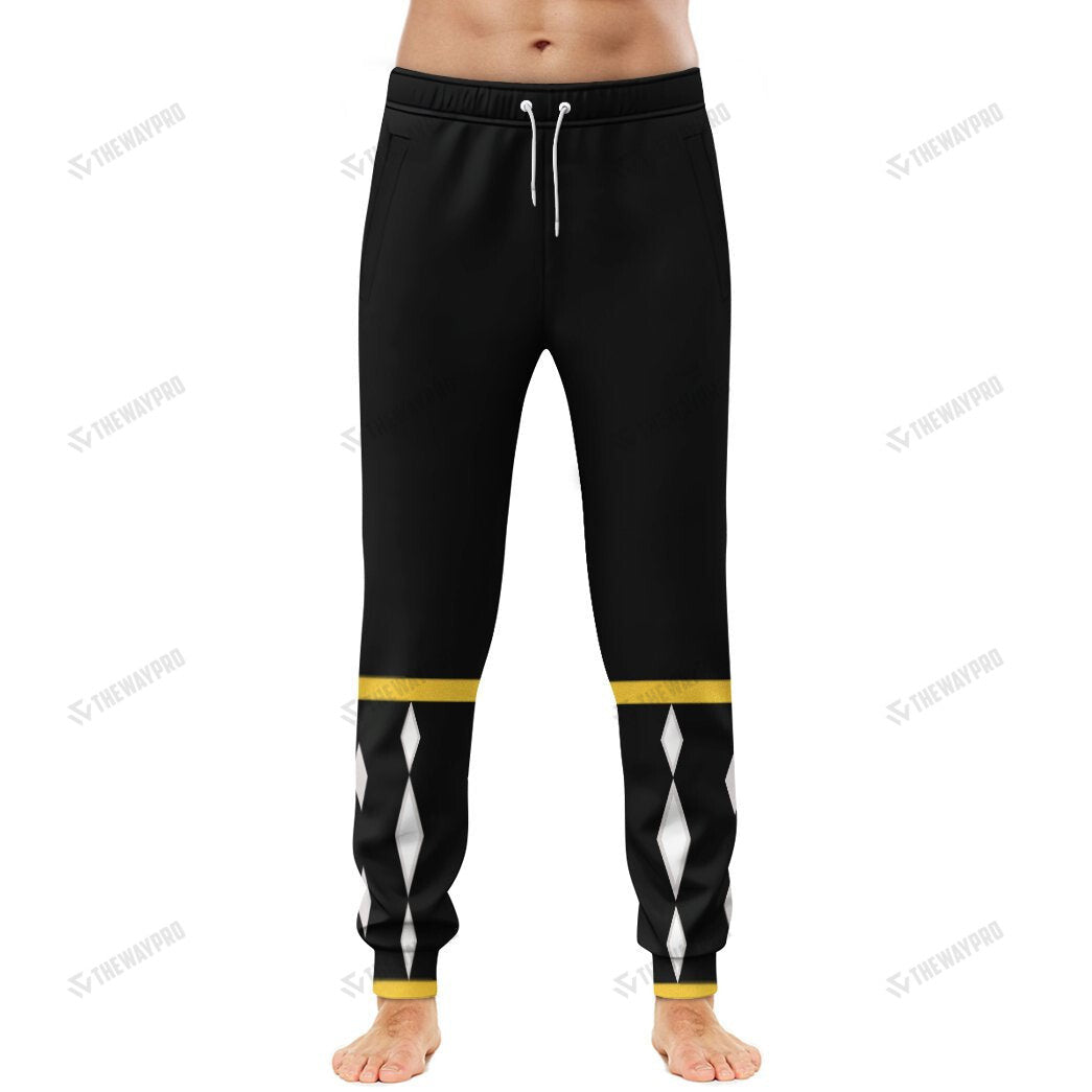 Mighty Morphin Power Ranger Ninja Rangers Black Frog Custom Sweatpants