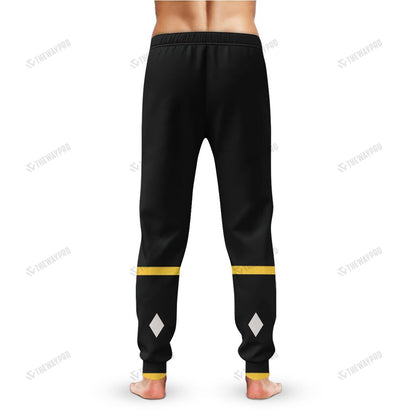 Mighty Morphin Power Ranger Ninja Rangers Black Frog Custom Sweatpants