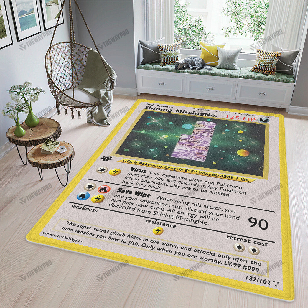 1st Edition MissingNo. Holo Rare Vintage Custom Rug