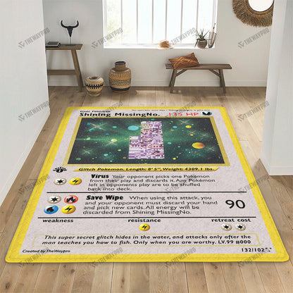 1st Edition MissingNo. Holo Rare Vintage Custom Rug