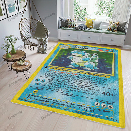 Blastoise Card Custom Rug