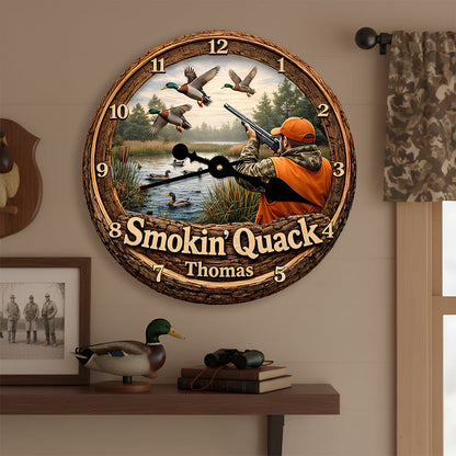 Duck Hunting Wall Clock Personalized Gifts For Hunters 01HUDT231225