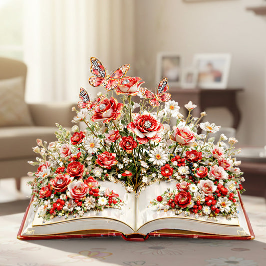 Blooming Garden Book Acrylic Plaque - Personalized Gifts For Mom 03OHMG050226