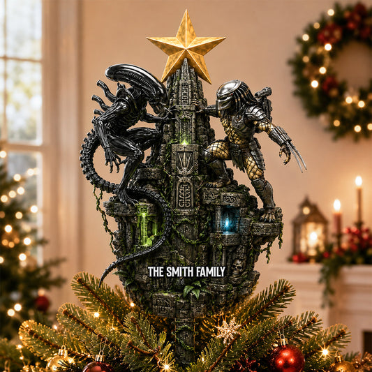 Battle Monster Acrylic Christmas Tree Topper - Personalized Gifts For Christmas 04nadh110826