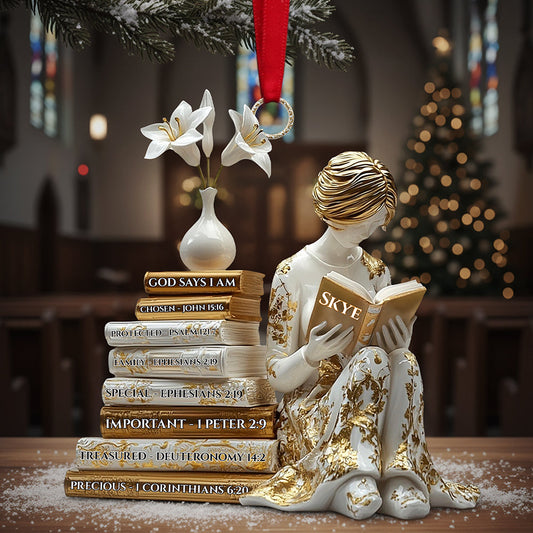 Book Girl Acrylic Ornament - Personalized Gifts For Book Lovers 01tgta101125