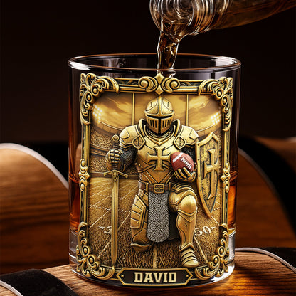 Kneeling Knight Sports Drinking Glass - Personalized Gifts For Christian 06HULU031025