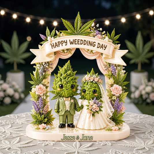 Stoner Wedding Couple Acrylic Plaque - Personalized Gifts For Couples 02tota010726