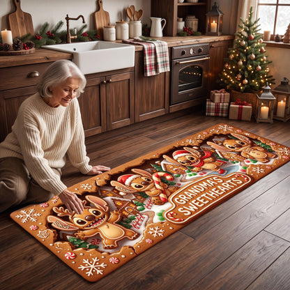 Lovely Gingerbread Sweetheart Runner Rug - Personalized Gifts For Family 01palu220826