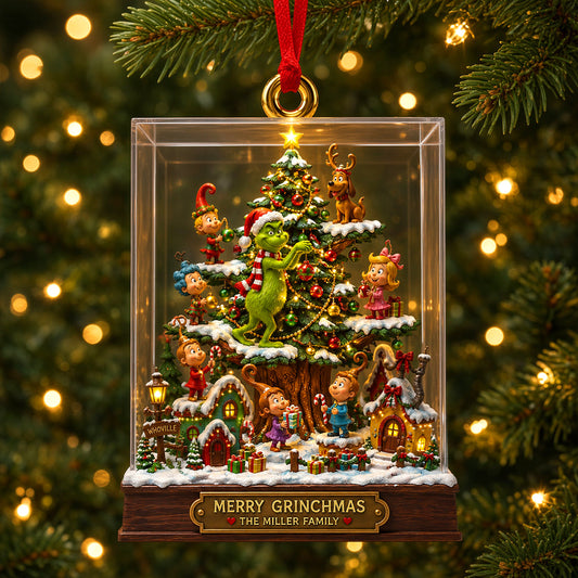 Whimsical Christmas Family Acrylic Ornament - Personalized Gifts For Family 03todh030926