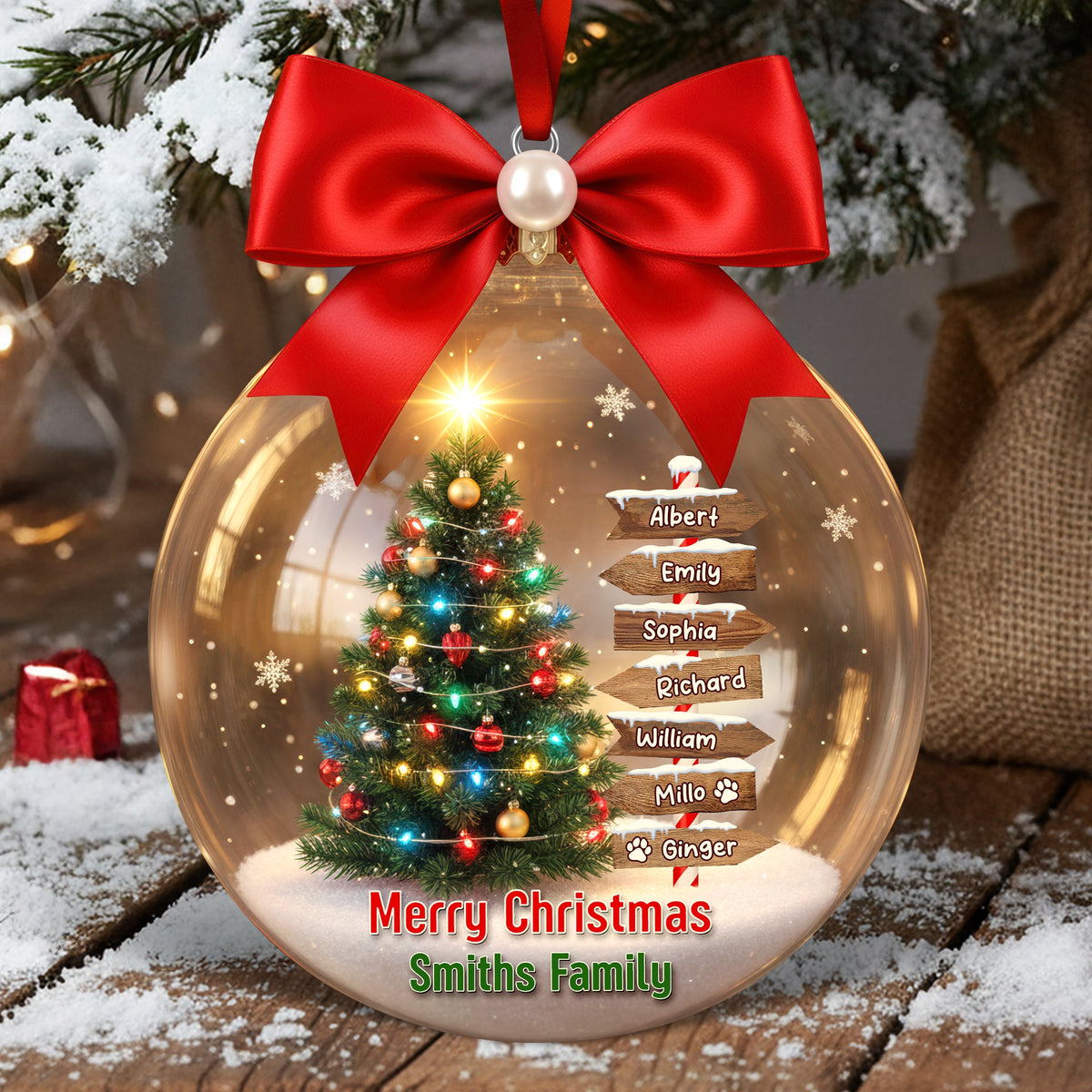 Family Tree Christmas Ornament – Personalized Gifts For Family 01hyqn191125