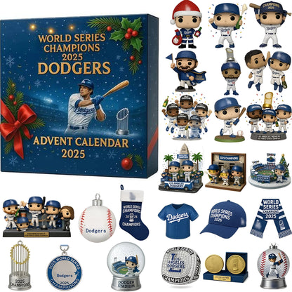 Dodgers World Series Champions 2025 Advent Calendar 24 Mini 2D Ornament
