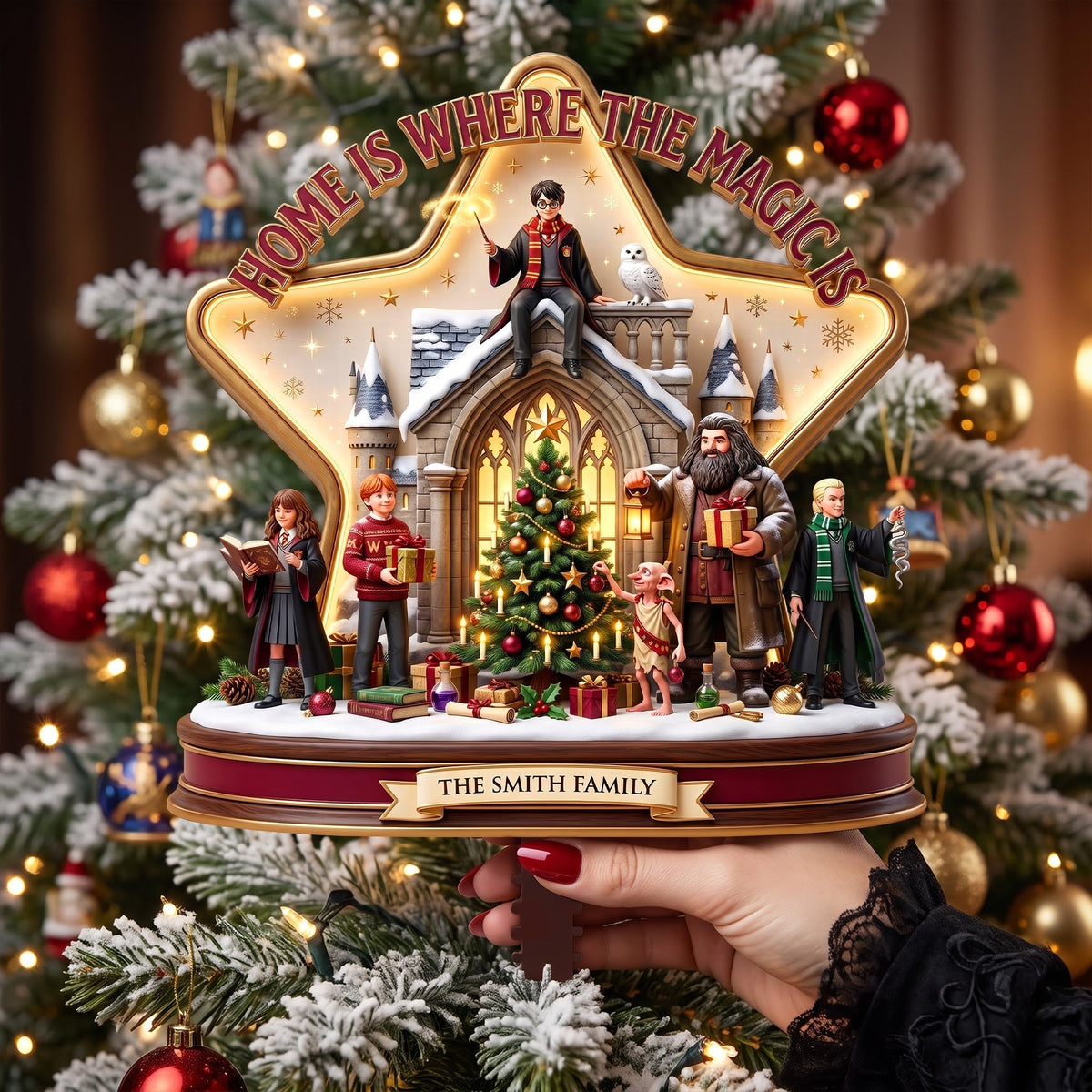 Fantastical World Christmas Tree Topper - Personalized Christmas Gifts For Family 04toqn170826