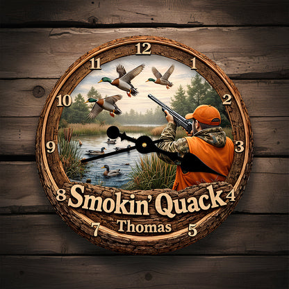 Duck Hunting Wall Clock Personalized Gifts For Hunters 01HUDT231225