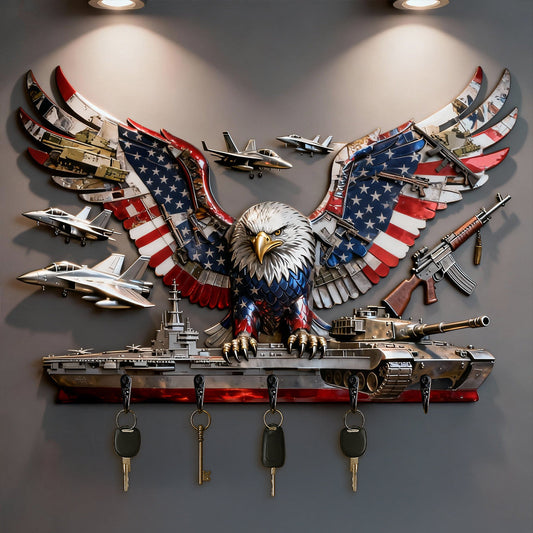 Armed Eagle Key Hanger – Personalized Gift For Veterans & Patriots 04qhtn280126
