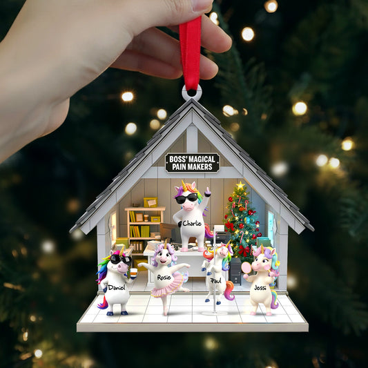 Unicorn Workday Chaos Ornament - Personalized Gifts For Officers 02OHLU151125