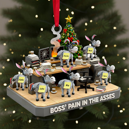 Boss’s Donkey Squad Christmas Ornament Personalized Gifts for Coworkers 02QHDT221025