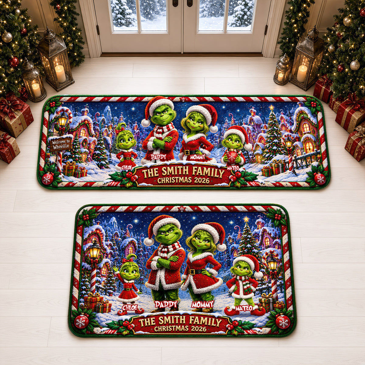 Festive Family Christmas Runner Rug - Personalized Gifts For Family 02tydt050926