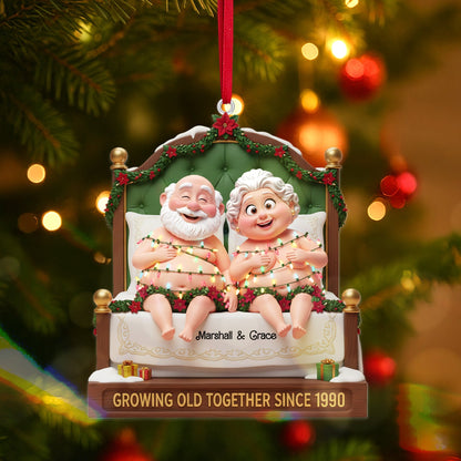 Personalized Gifts For Christmas, Lovely Old Couple Acrylic Ornament 01ohmg270925