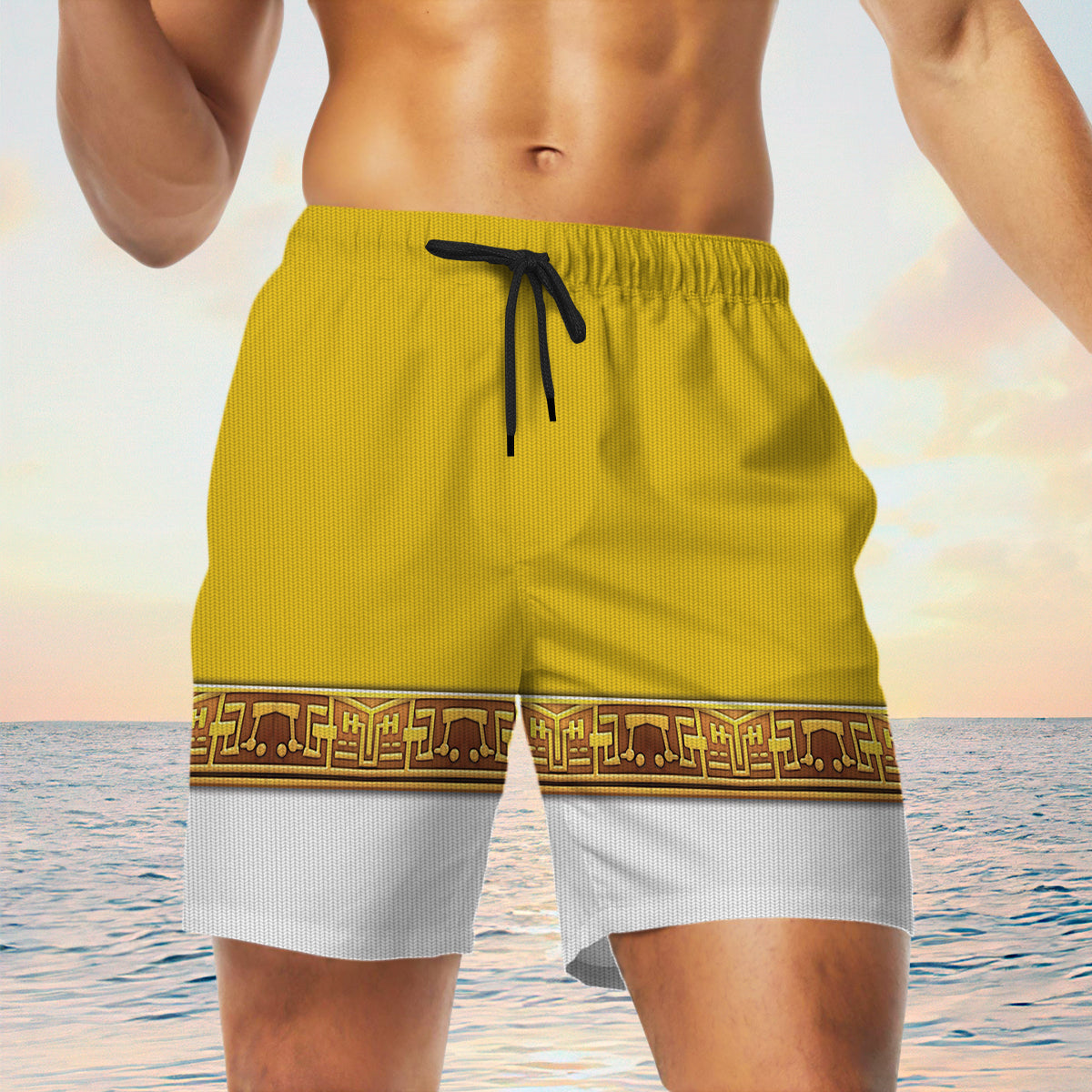 Yellow Power Rangers Zeo Custom Men Shorts