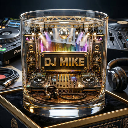 Party Beats Round Glass Personalized Gifts For Music Lovers 02NALU090626