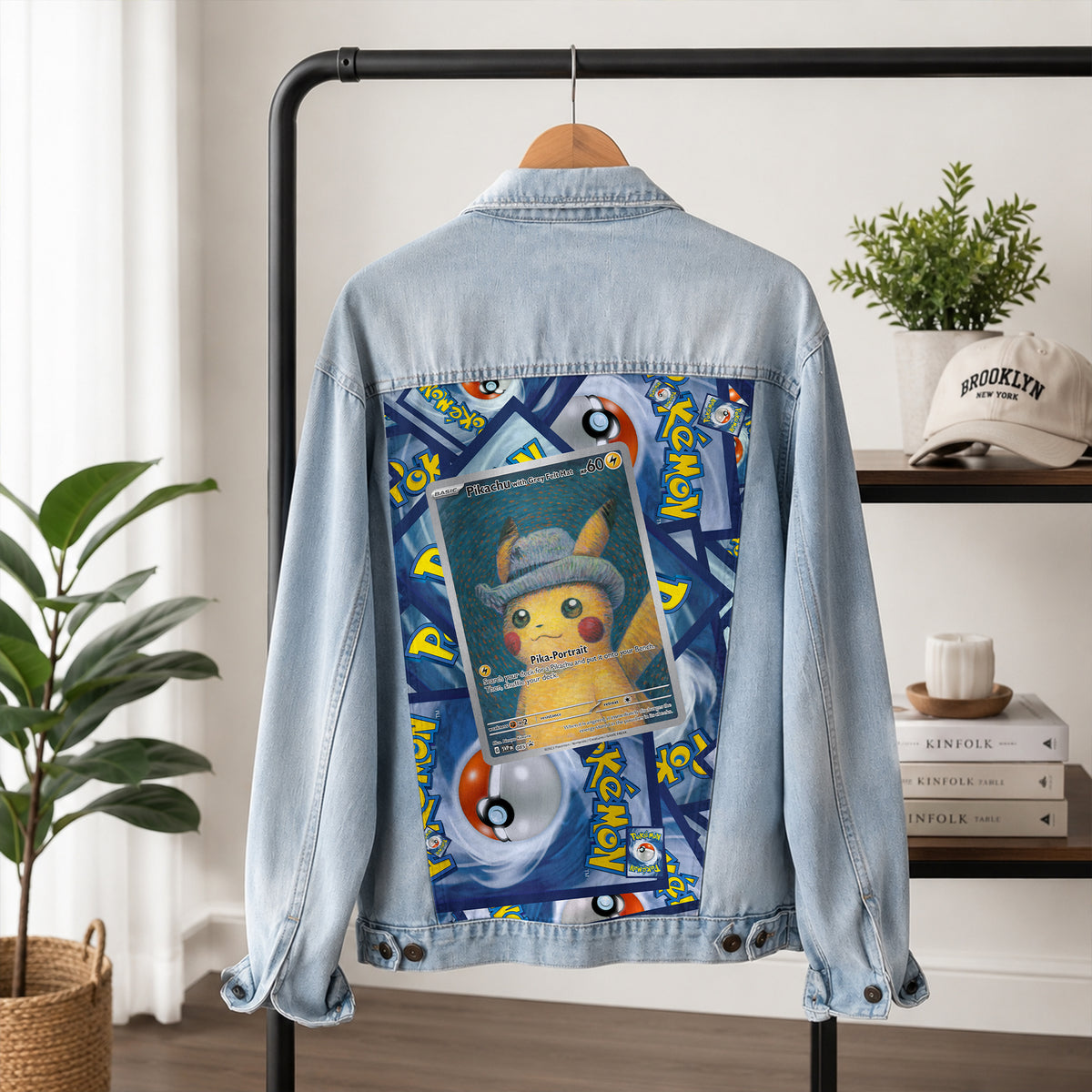 PKM Pikachu Custom Lightweight Denim Jacket