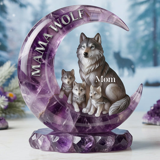 Wolf Mom Acrylic Plaque - Personalized Gifts For Mom 01NATA070226