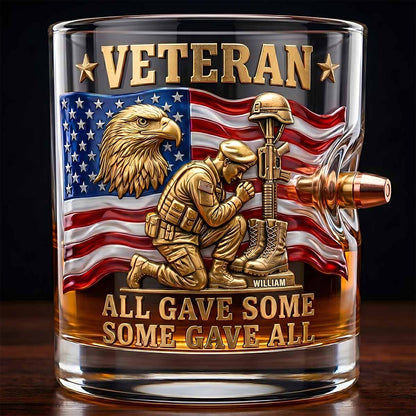 Honor Veteran Bullet Glass - Personalized Gifts For Veterans 01tydt180626