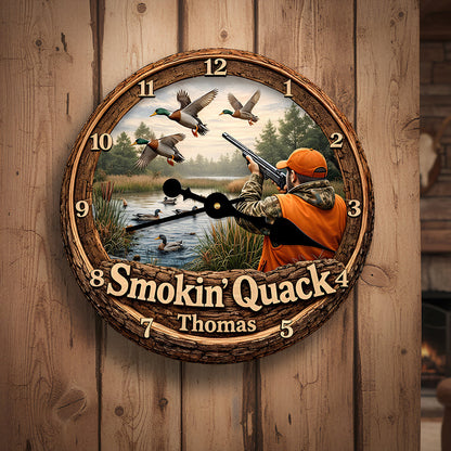 Duck Hunting Wall Clock Personalized Gifts For Hunters 01HUDT231225