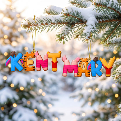 Childhood Custom Name Alphabet Ornament - Personalized Gift For Christmas Ornament 02HUQN080926