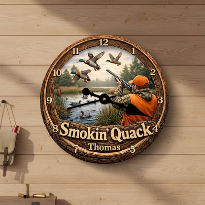 Duck Hunting Wall Clock Personalized Gifts For Hunters 01HUDT231225
