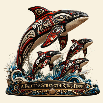 Dolphin Dad Indigenous Acrylic Plaque - Personalized Gifts For Dad 02TODT180426