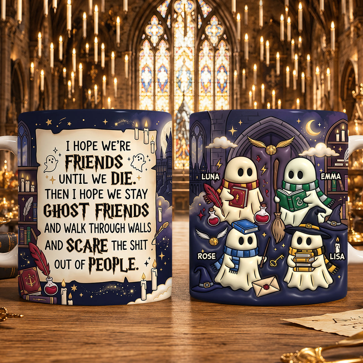 Ghost Friends Coffee Mug - Personalized Gifts For Besties 06nadt300726