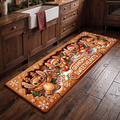 Lovely Gingerbread Sweetheart Runner Rug - Personalized Gifts For Family 01palu220826