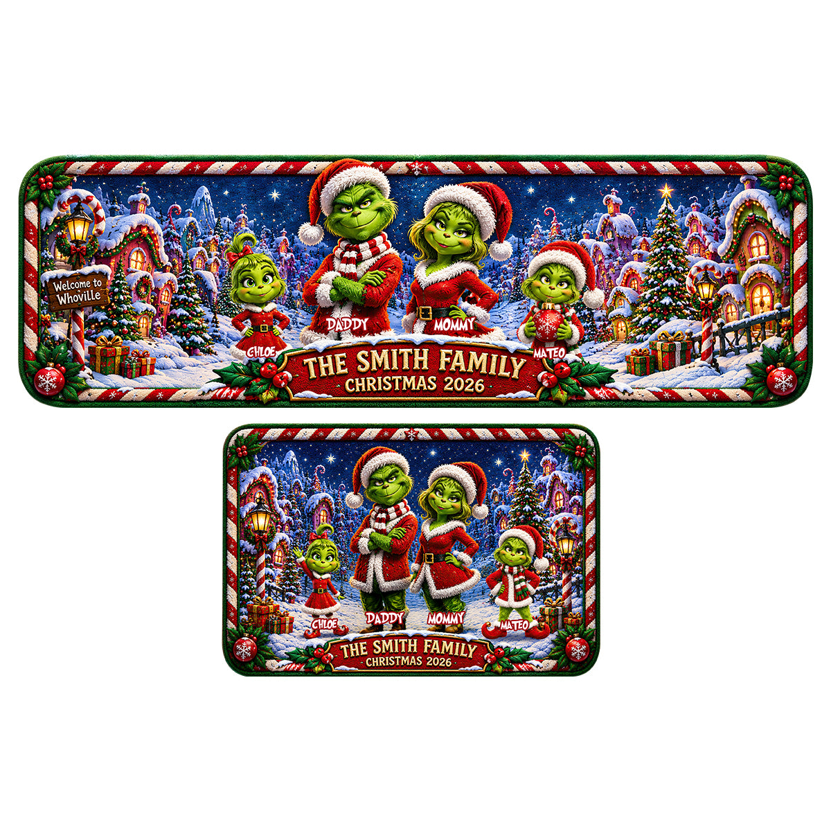 Festive Family Christmas Runner Rug - Personalized Gifts For Family 02tydt050926