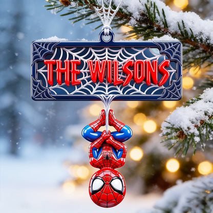 Web-Slinging Warrior Acrylic Ornament - Personalized Christmas Gifts 03nadt200826