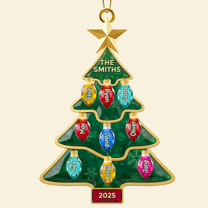 Family Light-Up Christmas Tree Ornament Personalized Gifts For Family 01NADT161025