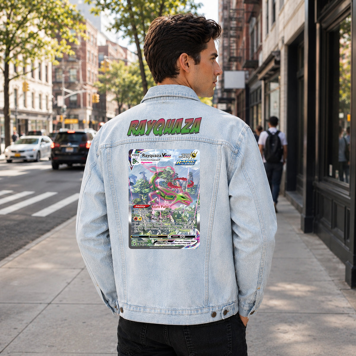 PKM Rayquaza Custom Lightweight Denim Jacket